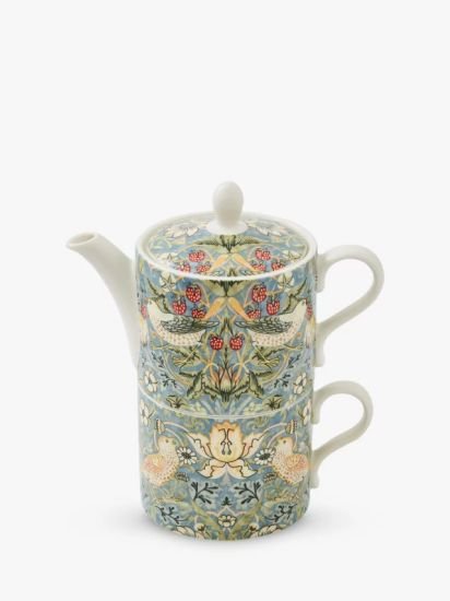 Strawberry Tea-For-One Teapot, 280ml, Blue/Multi